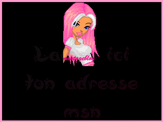 laisse ton adresse msn stp